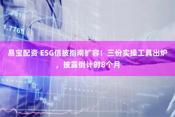 易宝配资 ESG信披指南扩容！三份实操工具出炉，披露倒计时8个月