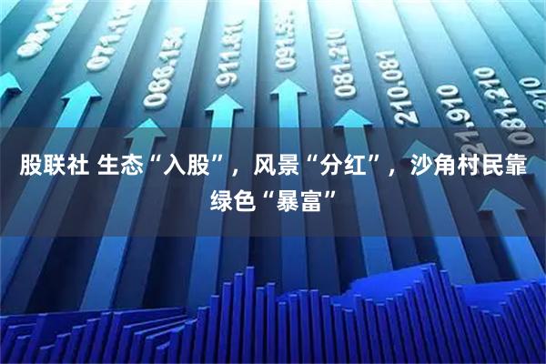 股联社 生态“入股”，风景“分红”，沙角村民靠绿色“暴富”